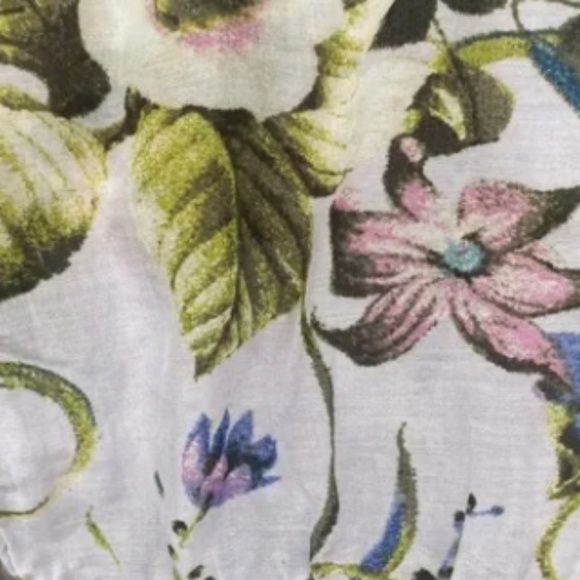 J.jill Lavender Floral Blouse Petite L - Picture 6 of 6